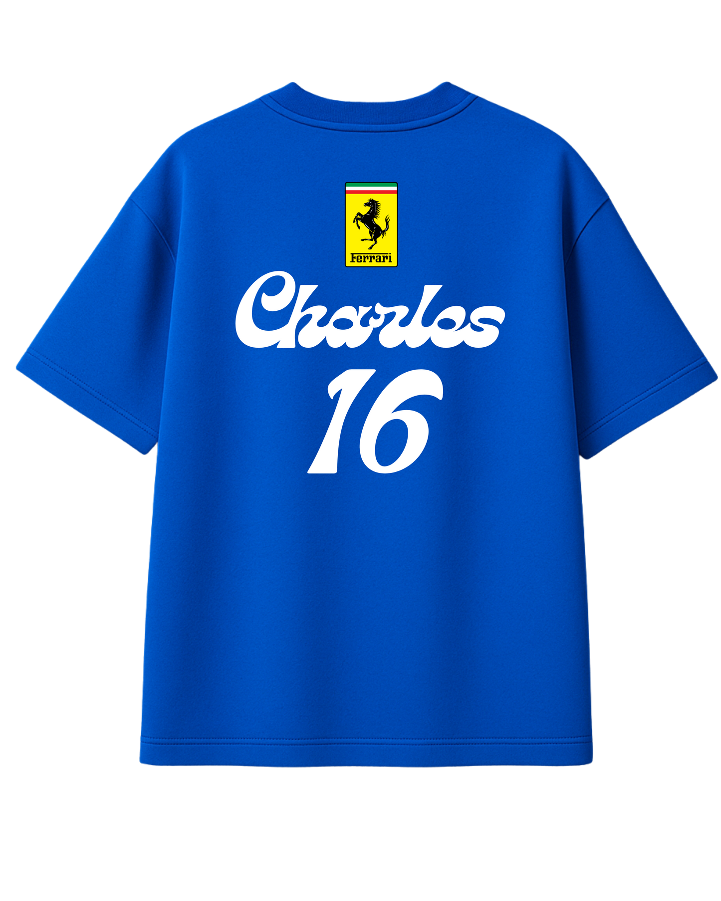 Ferrari x Leclerc – Monza Blue Oversize Tee