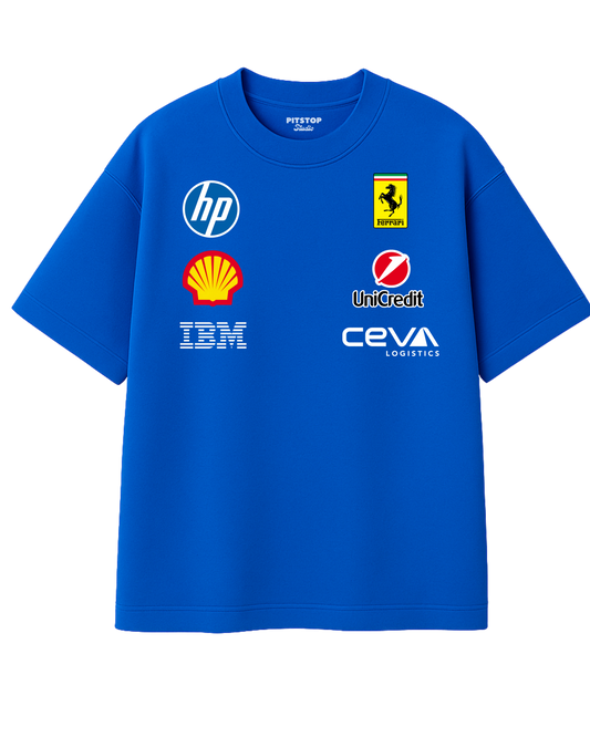 Ferrari x Hamilton – Monza Blue Oversize Tee