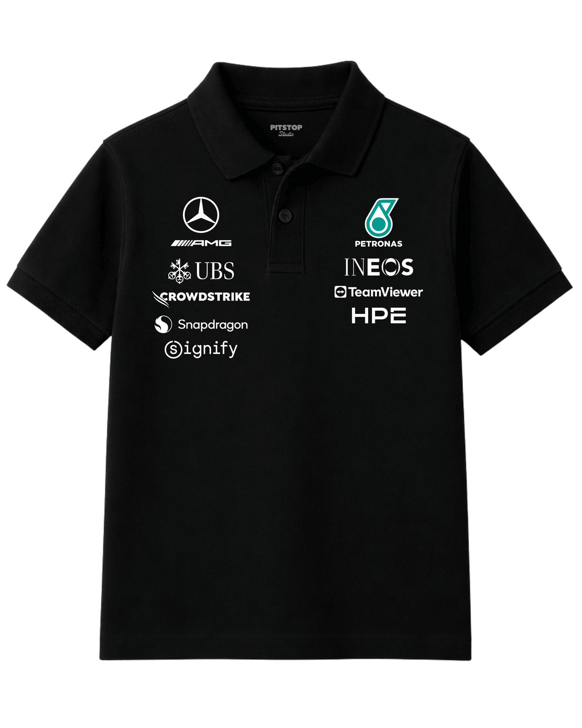 Mercedes AMG Petronas F1 Team Polo – Black