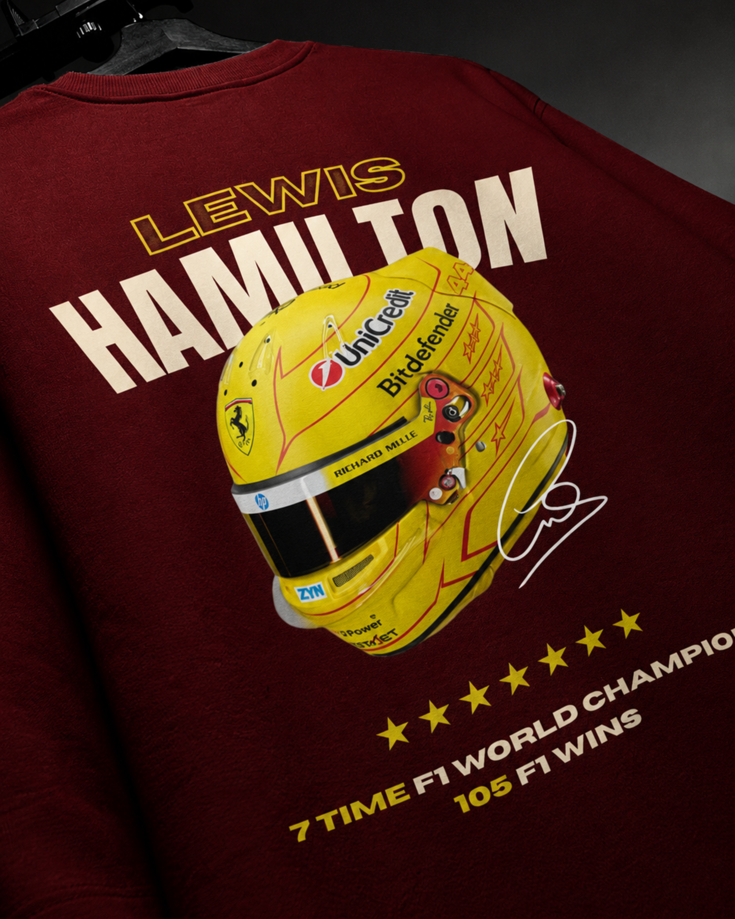 Lewis Hamilton Oversized T-Shirt – Helmet Edition