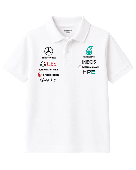 Mercedes AMG Petronas F1 Team Polo – White