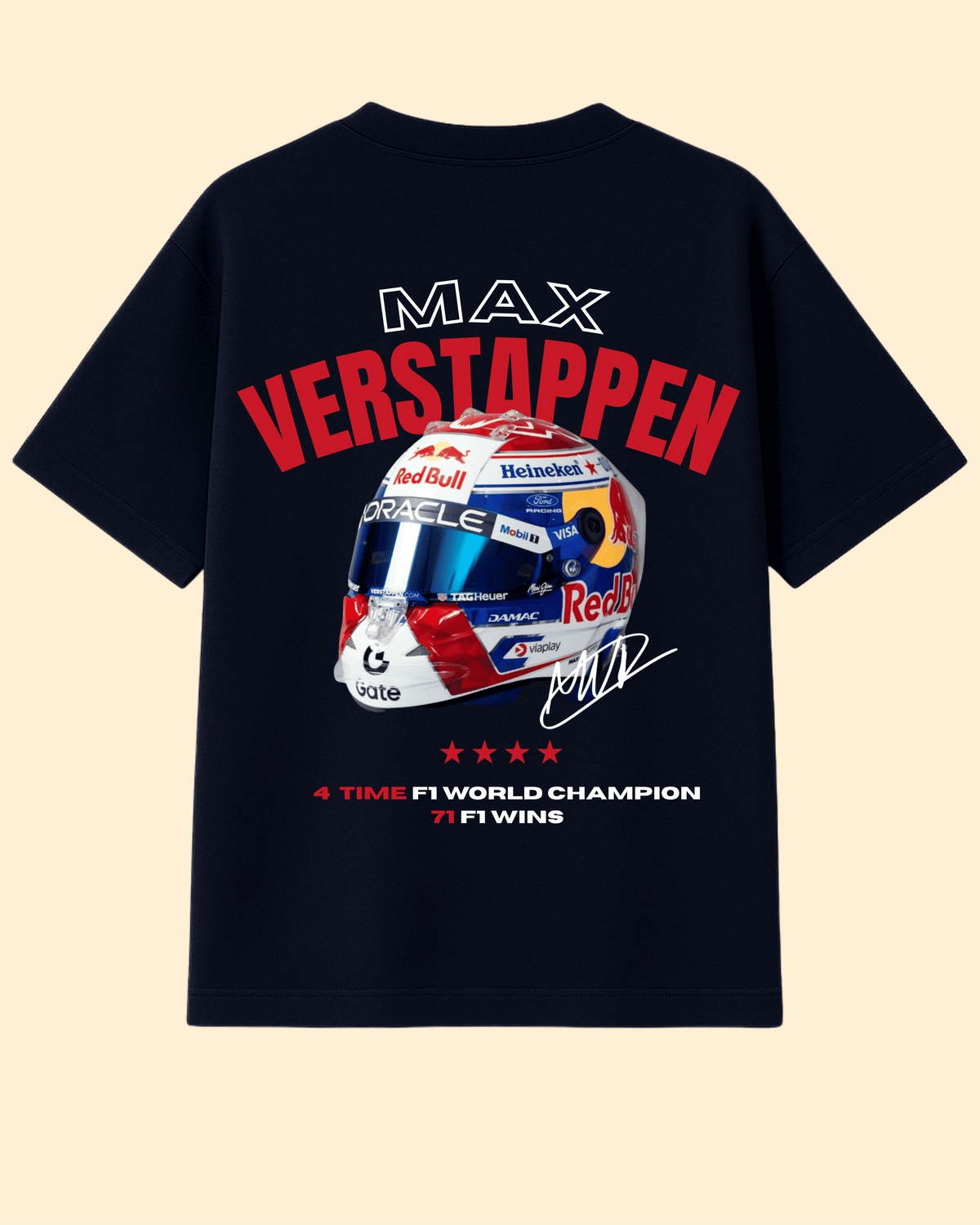 Max Verstappen Oversized T-Shirt – Helmet Edition