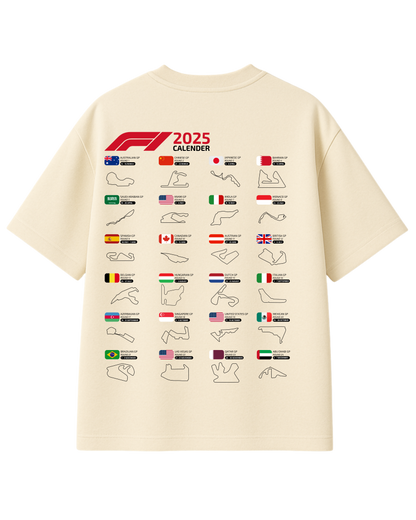F1 2025 Calendar : Oversize Tshirt