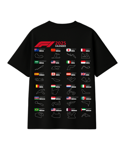 F1 2025 Calendar : Oversize Tshirt