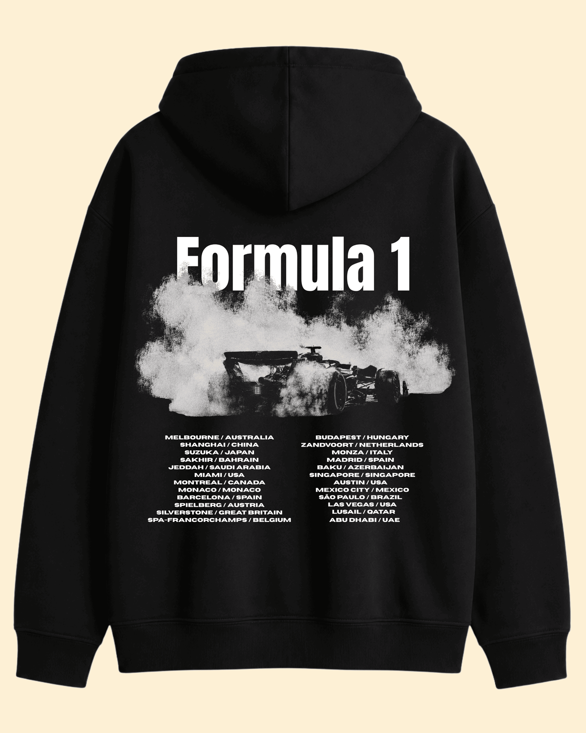 Formula 1 Race Calendar Hoodie