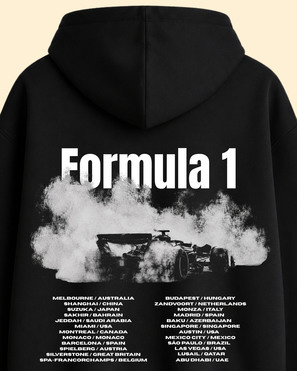 Formula 1 Race Calendar Hoodie