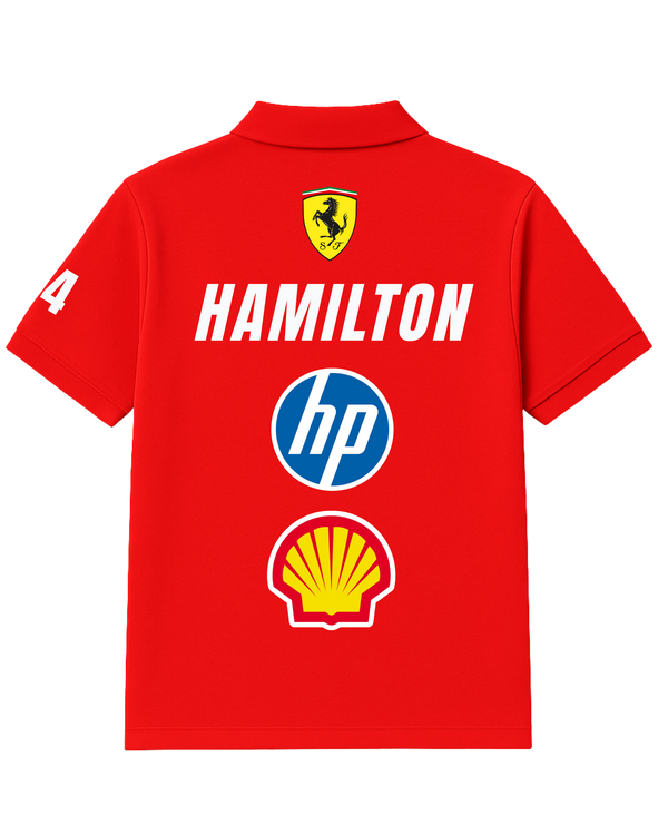 Lewis Hamilton Ferrari F1 Polo Shirt