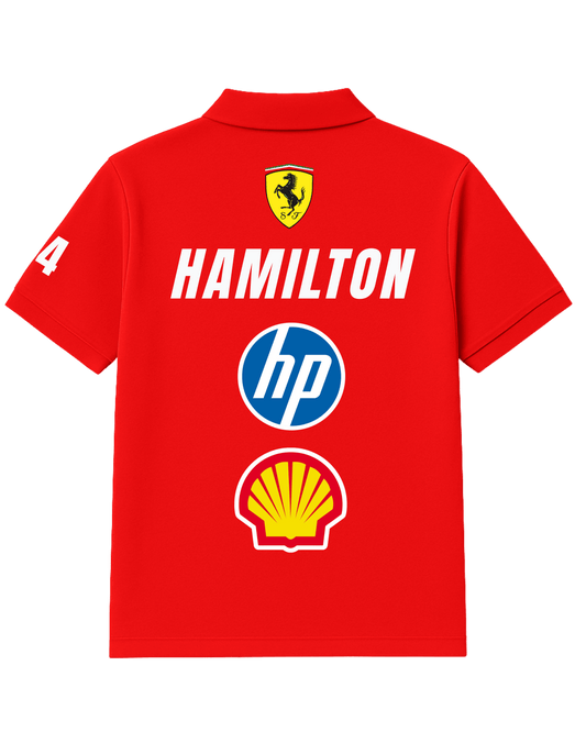 Lewis Hamilton Ferrari F1 Polo Shirt