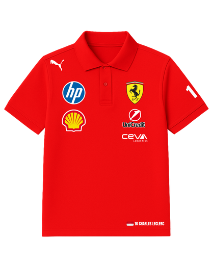 Leclerc x Ferrari 2025 Polo