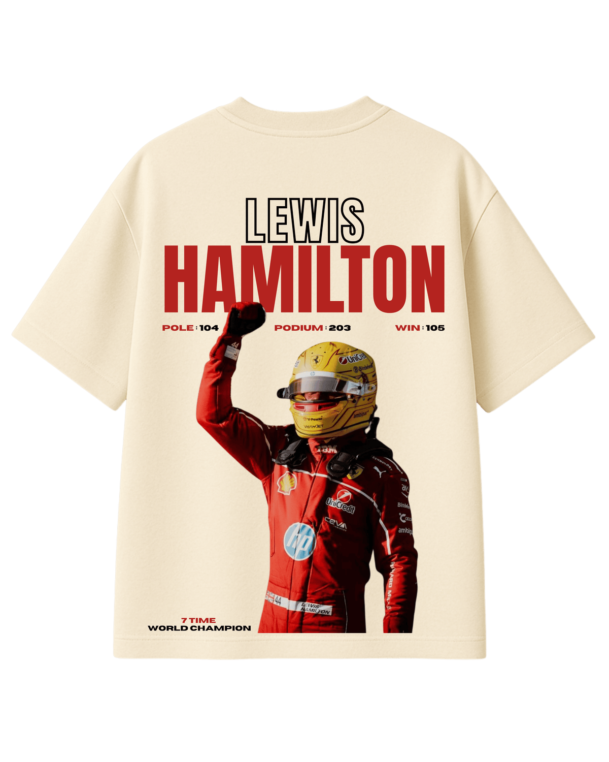 Lewis Hamilton Ferrari F1 Oversized T-Shirt