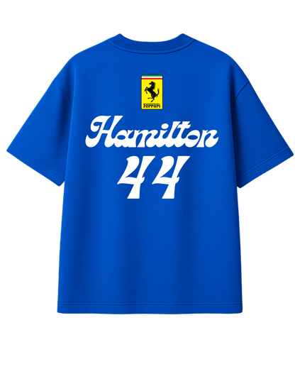 Lewis Hamilton Ferrari F1 Oversized T-Shirt – Monza Blue Edition