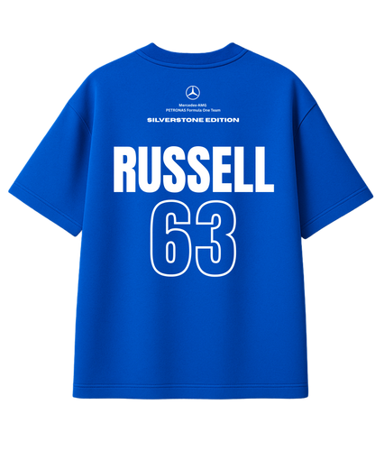 George Russell Oversize Tshirt - Blue Wonder
