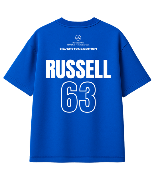 George Russell Oversize Tshirt - Blue Wonder