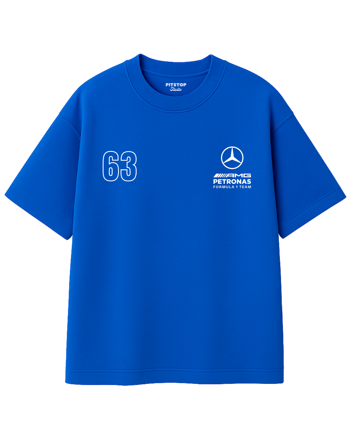 George Russell Oversize Tshirt - Blue Wonder
