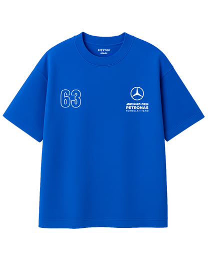 George Russell Oversize Tshirt - Blue Wonder